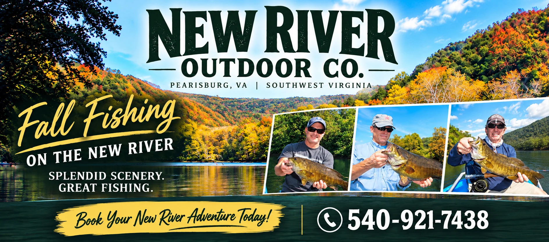 New River Smallmouth Bass Guided Fishing Trips